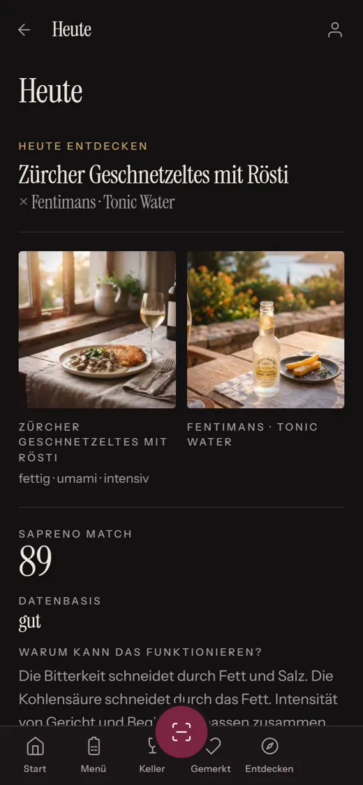 Screenshot der App