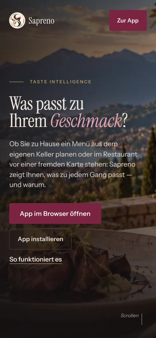 Screenshot der App